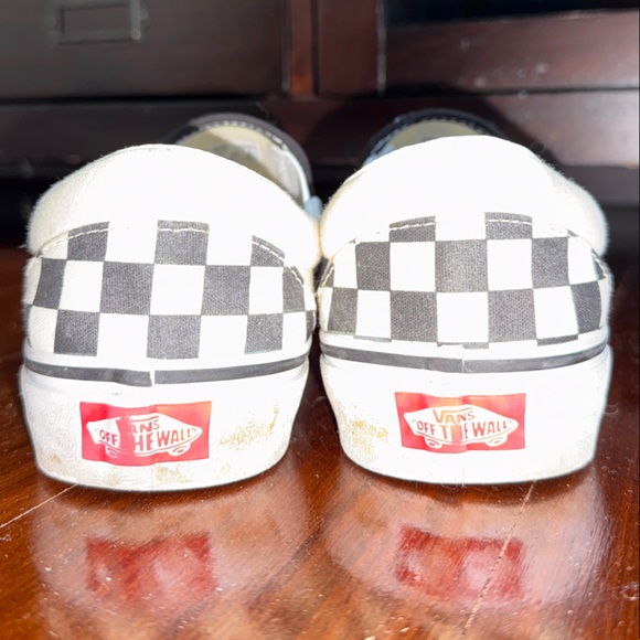Vans Slip-On Checkerboard Sneakers - W9.5, M8 - Picture 4 of 5